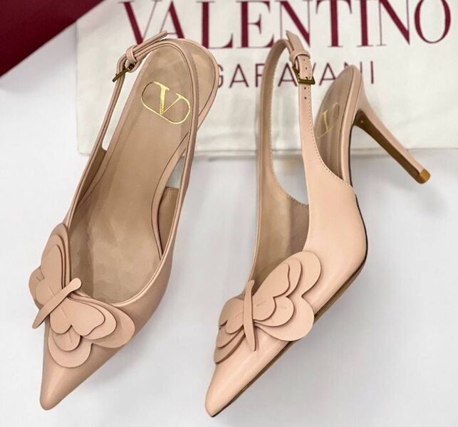 Туфли Valentino женский кожа розовый 181736