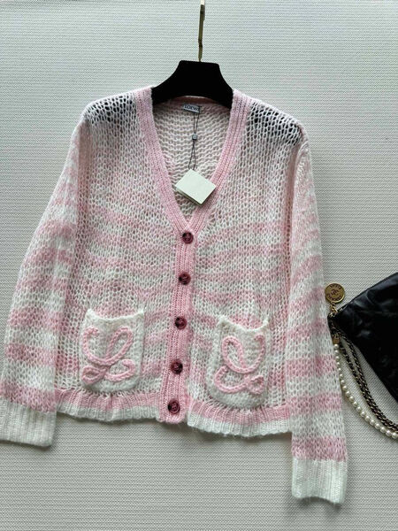Кардиган Loewe женский вязаная ткань розовый 158943-5