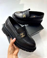 Лоферы Chanel женский кожа черный 122395-3
