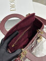 Сумка Christian Dior Lady женский кожа бордовый 196372-7
