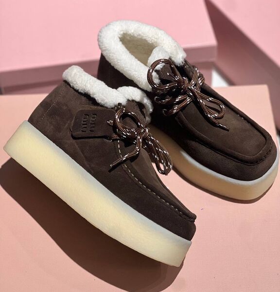 Ботинки Miu Miu женский замша 163839