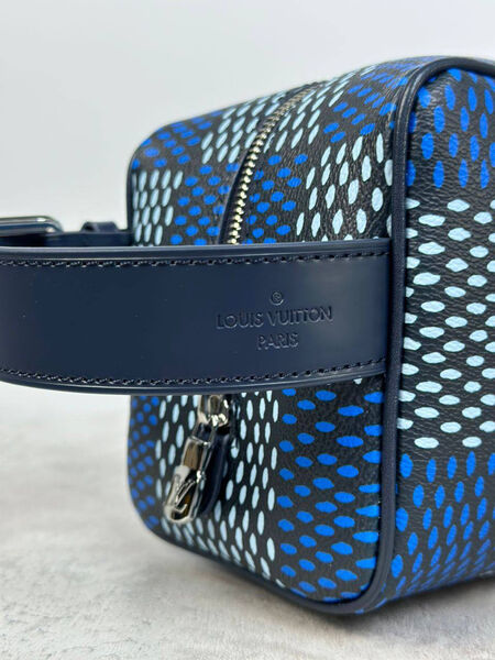 Мужской несессер косметичка Louis Vuitton мужской кожа синий 154010-3