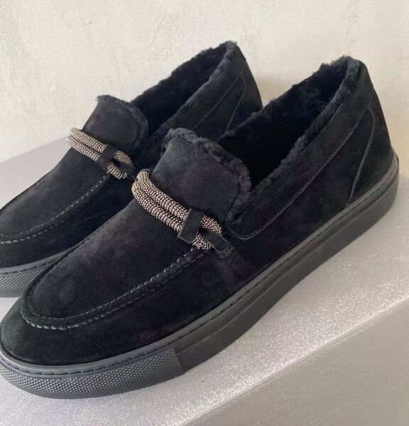 Лоферы Brunello Cucinelli женский овчина черный 39754