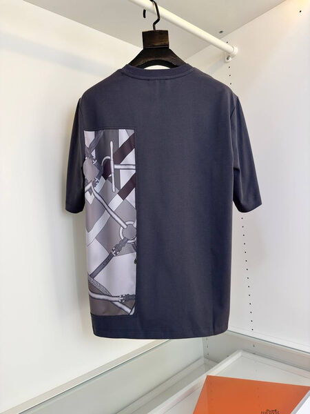 Мужская футболка Hermès мужской графитовый 178299-2