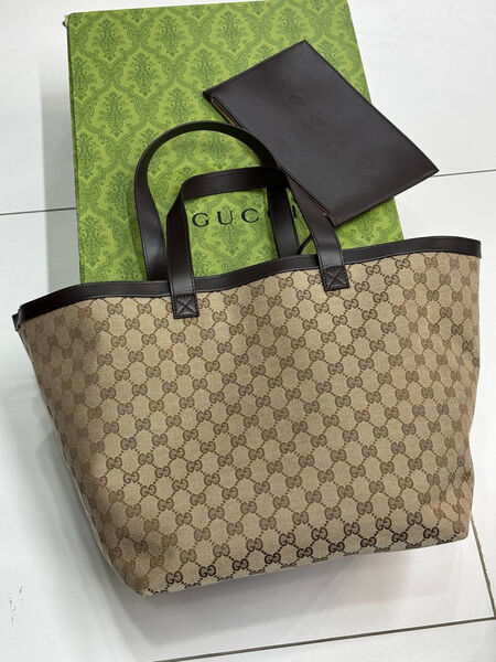 Сумка Gucci женский канва бежевый 197077-3