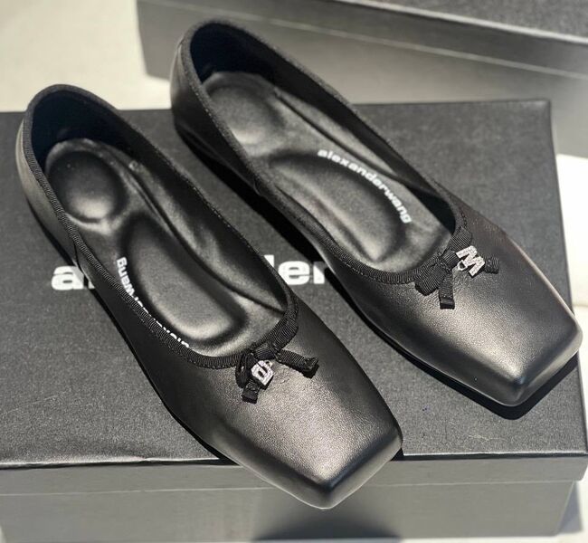 Балетки Alexander Wang женский кожа черный 114984