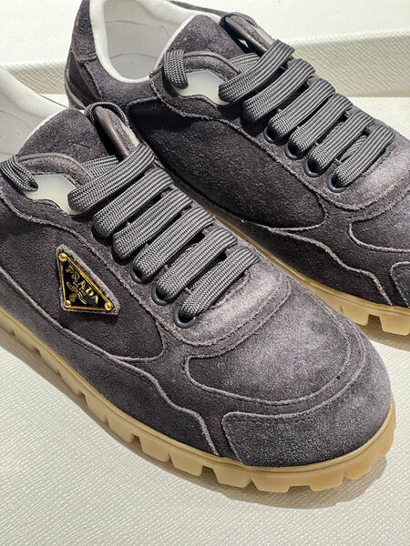 Кеды Prada женский замша графитовый 157268-2