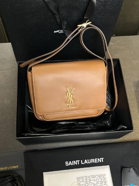 Cумка Saint Laurent женский кожа коричневый i7194705-1