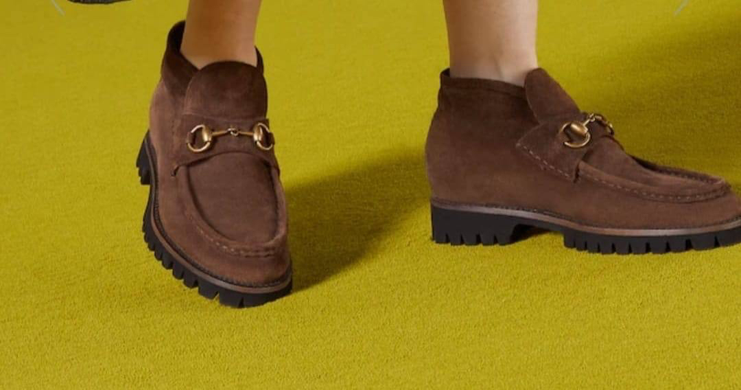 Ботинки Gucci женский замша 136761-3