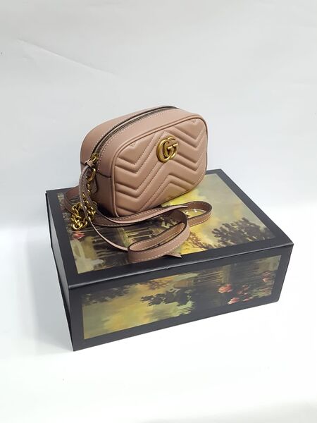 Сумка Gucci Gg Marmont женский кожа бежевый 75157-2