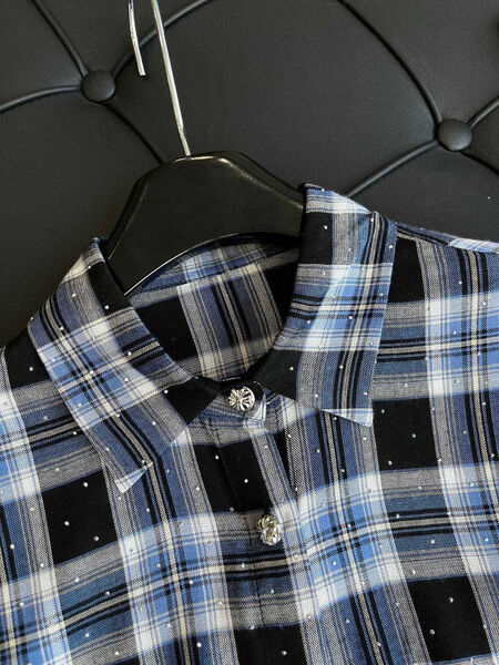 Рубашка Chrome Hearts женский синий 150863-3