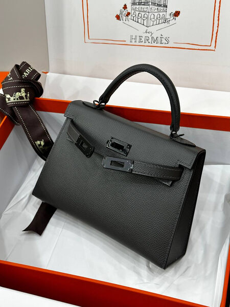 Сумка Hermèskelly Mini 20 женский кожа черный 127671-2