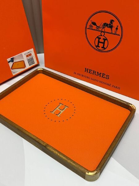 Поднос Hermès кожа u7240232-1-6