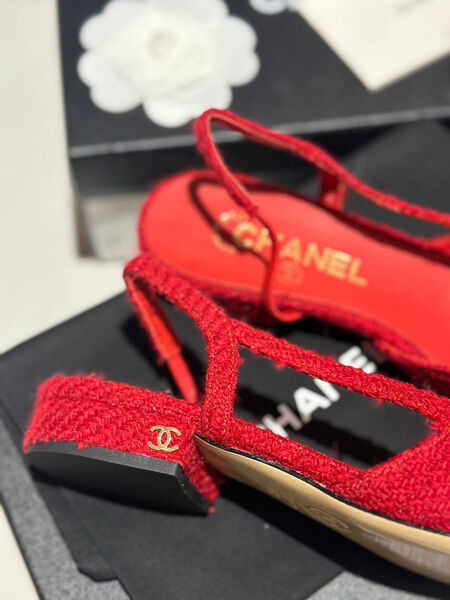 Туфли Chanel женский кожа бордовый 156721-3