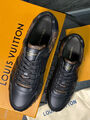 Мужские кроссовки Louis Vuitton мужской кожа черный 140499-2