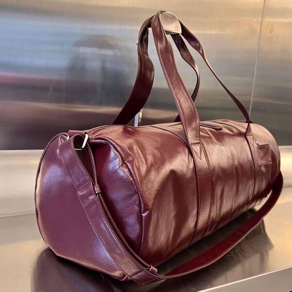 Дорожная сумка Bottega Veneta мужской кожа бордовый 120673-3