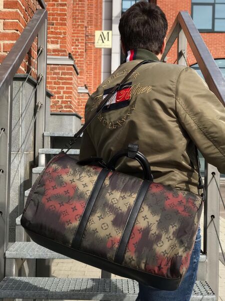Дорожная сумка Louis Vuitton мужской текстиль разноцветный 19207-2