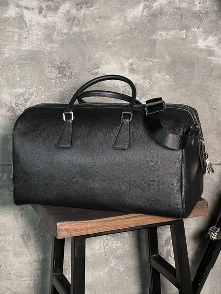 Дорожная сумка Prada мужской кожа черный 19284-2