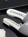 Шлепки Chanel женский текстиль черный 151153-3