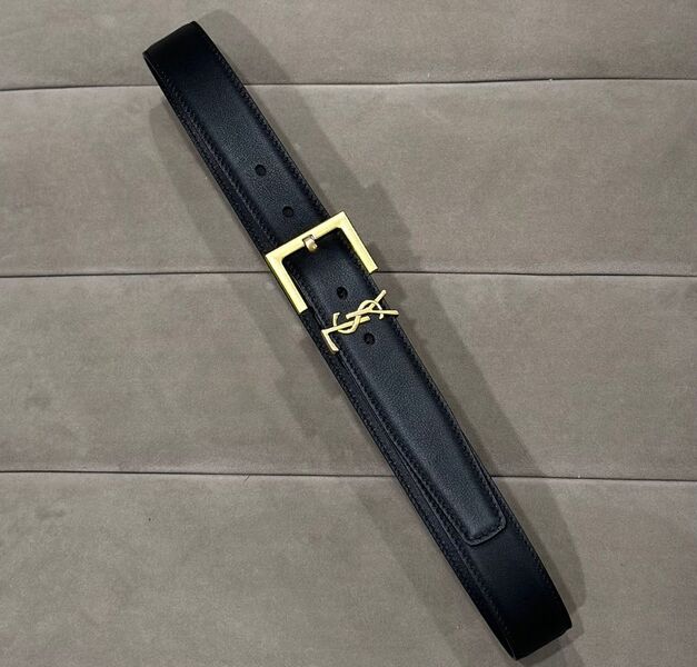 Женский ремень Saint Laurent женский кожа черный 117459