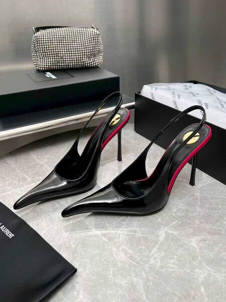 Женские туфли Saint Laurent женский кожа черный h8142317-1-4