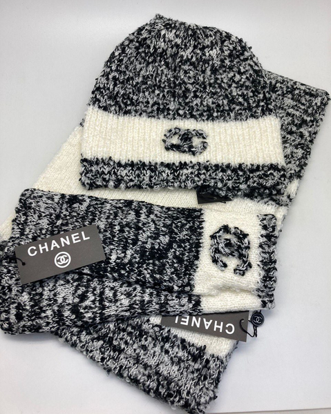 Коплект Chanel женский вязаная ткань графитовый 96565