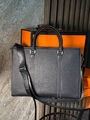 Мужской портфель Hermès мужской кожа черный 132082-3