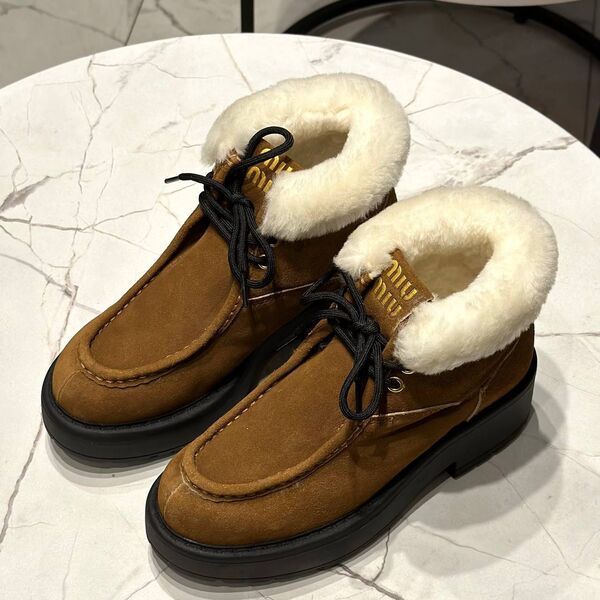 Ботинки Miu Miu женский замша 166209-2