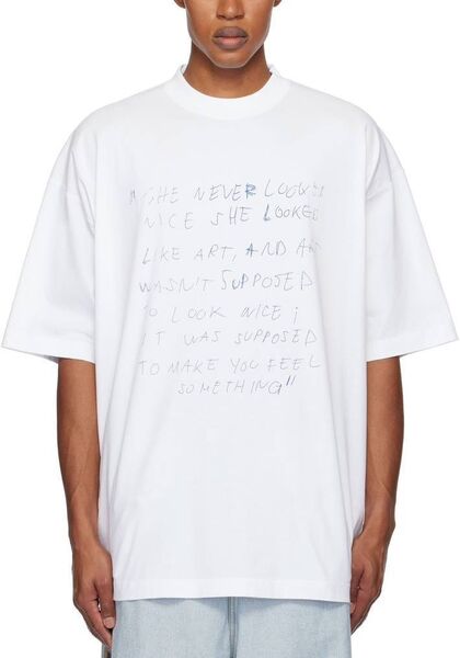 Мужская футболка Vetements мужской белый 173234