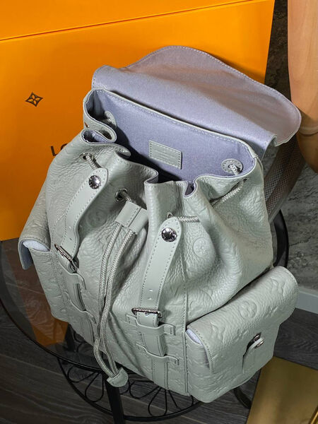 Мужской рюкзак Louis Vuitton мужской кожа графитовый 156140-4