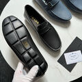 Мужские мокасины Prada мужской кожа черный 145818-2