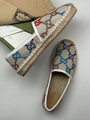 Эспадрильи Gucci женский текстиль бежевый 91376-6