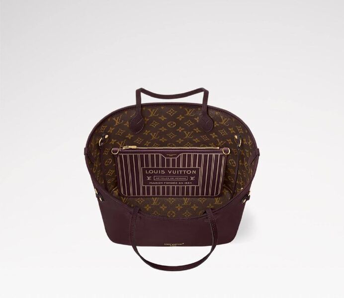 Сумка Louis Vuitton Neverfull Inside Out MM женский кожа коричневый T754069-1-3
