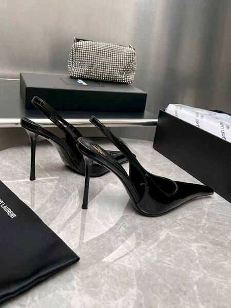 Женские туфли Saint Laurent женский кожа черный f3843227-1-4