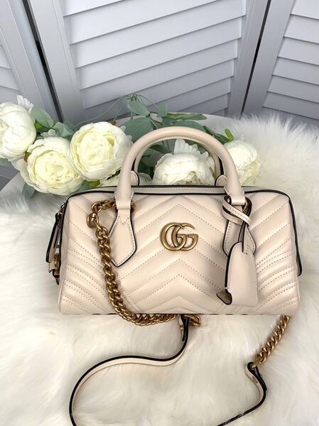 Сумка Gucci женский кожа бежевый 131447-2