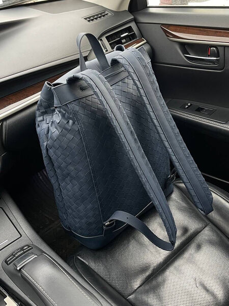 Мужской рюкзак Bottega Veneta мужской кожа синий 121869-4