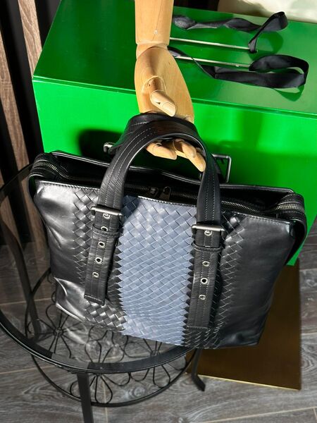 Мужской портфель Bottega Veneta мужской кожа черный 52038-8