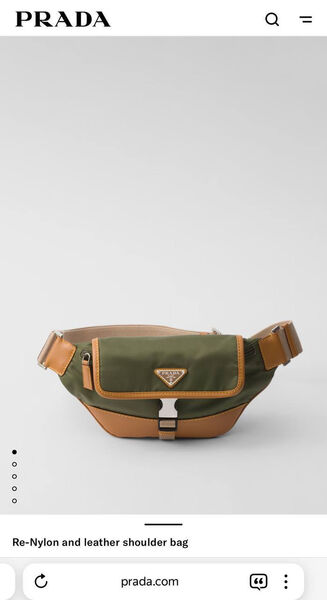 Мужская сумка слинг Prada мужской кожа swift зеленый 155337-6