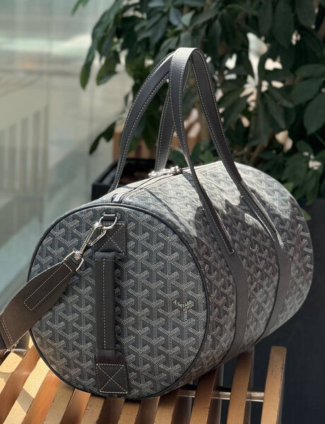 Дорожная сумка Goyard мужской кожа графитовый 196042-2