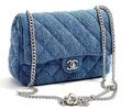 Сумка Chanel 2.55 женский текстиль синий 111867