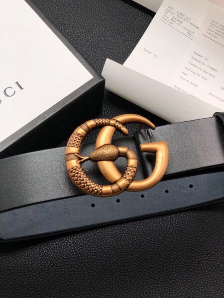 Мужской ремень Gucci мужской кожа черный 52366-2
