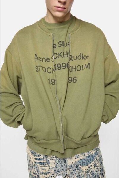 Свитшот на молнии Acne Studios мужской хаки q6228355-1-9