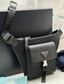 Мужская сумка слинг Prada мужской кожа черный 121361-1