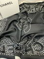 Платок Chanel женский шелк черный 197766