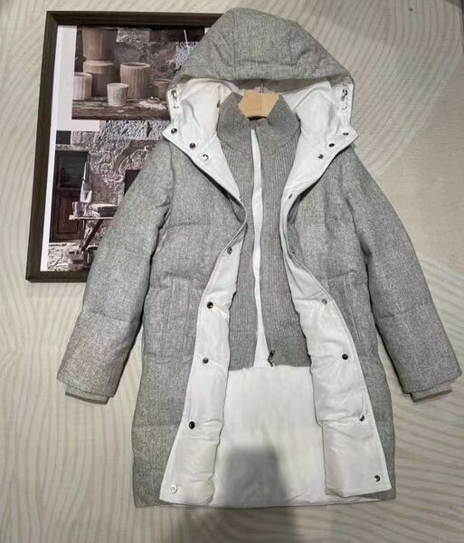 Пуховик Brunello Cucinelli женский графитовый 62288-2
