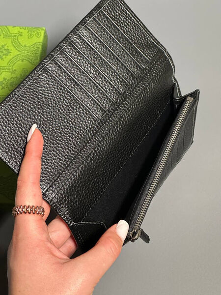 Мужской портмоне Gucci мужской кожа черный 154019-5