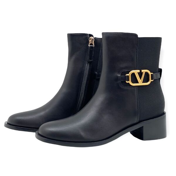 Ботильоны Valentino женский кожа черный 13355-3