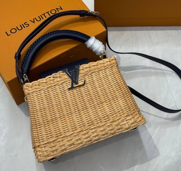 Сумка Louis Vuitton женский солома темно-бежевый 194117