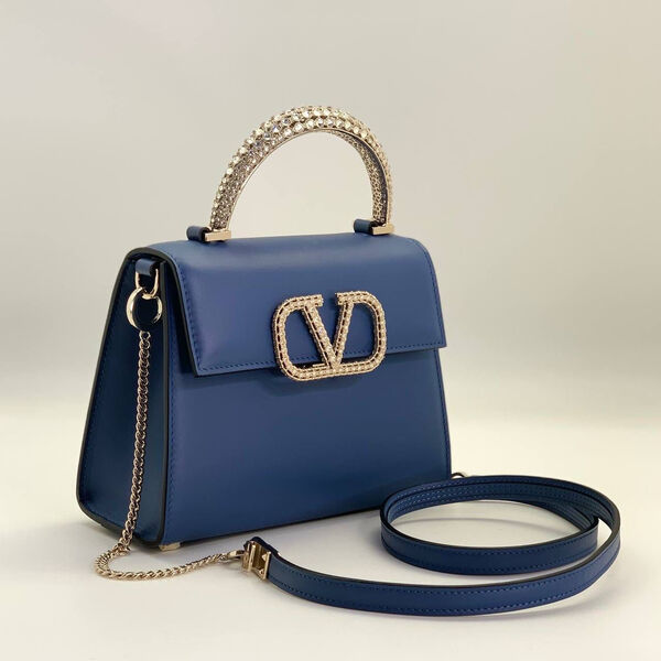 Сумка Valentino женский кожа синий 119409-2