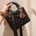Сумка Dior Lady женский кожа черный 74352-2